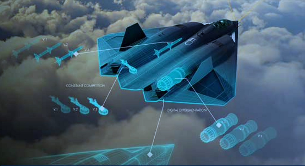 USAF concept art of its Next Generation Air Dominance NGAD) jet