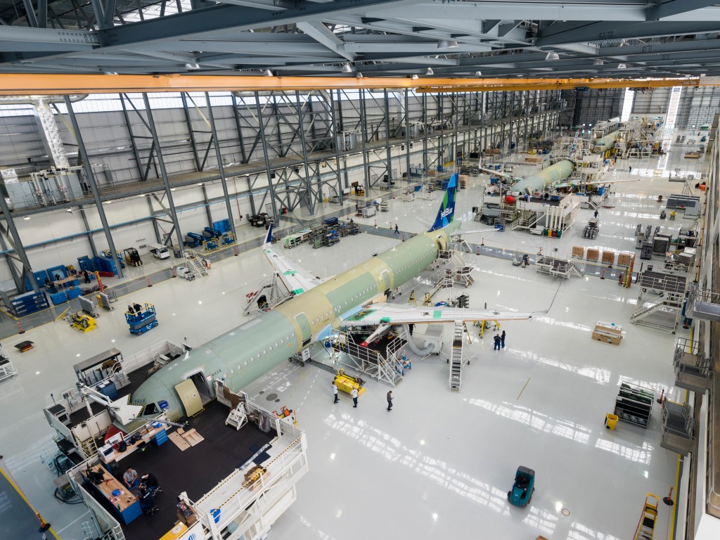 Airbus's final assembly line in Mobile, Alabama