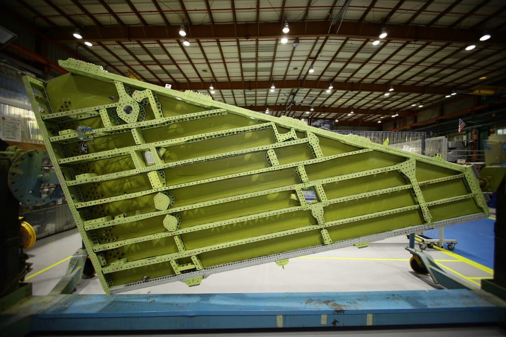 The assembled wings will then be shipped to Lockheed Martin's final assembly line