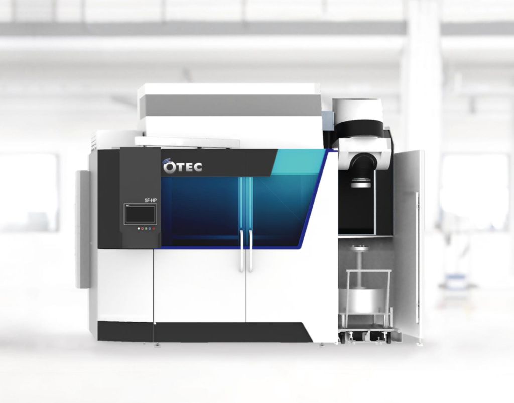 The OTEC SF-HP for surface finishing larger parts