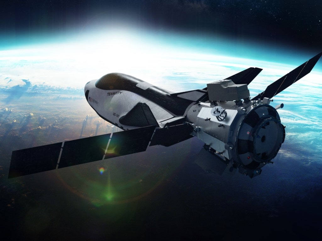 The Shooting Star module attached to Sierra Space's Dream Chaser spaceplane