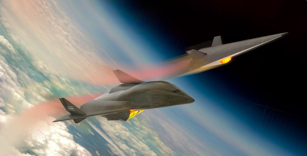 Artist’s rendition of potential designs for hypersonic aircraft of the future. Image credit: Second Bay Studios