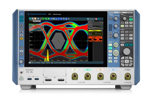 A Rohde & Schwarz RTP164 four-channel, high-frequency oscilloscope available via Electro Rent