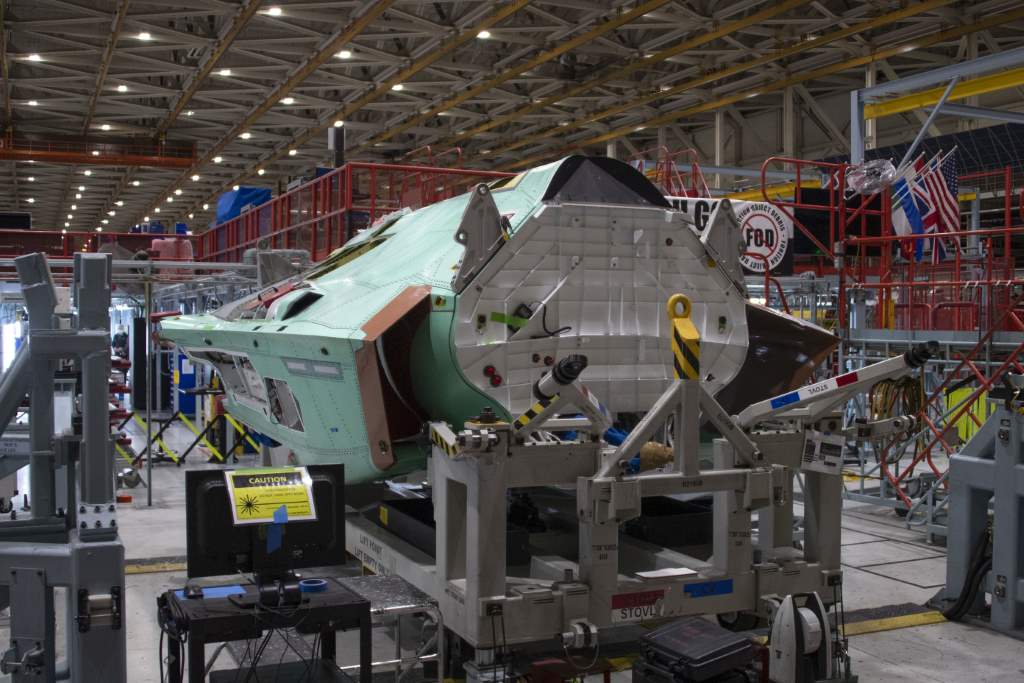 Northrop Grumman manufactures the F-35's centre fuselage